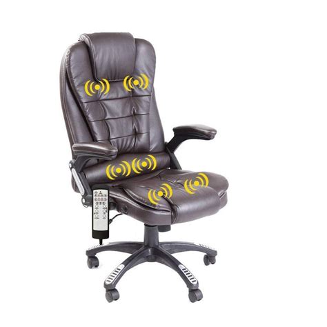 executive recline padded swivel office chair with vibrating massage function mm17 brown shop