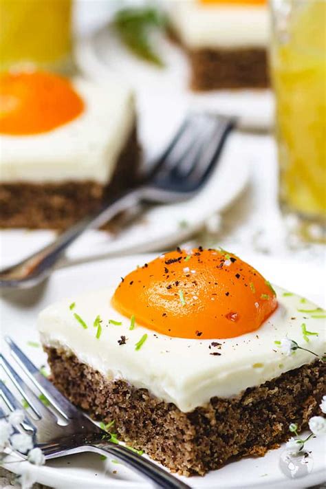 Madhuram has perfected the best substitution for eggs in 400+ recipes. German Sunny-Side Up Cake: Spiegeleierkuchen Recipe | All ...