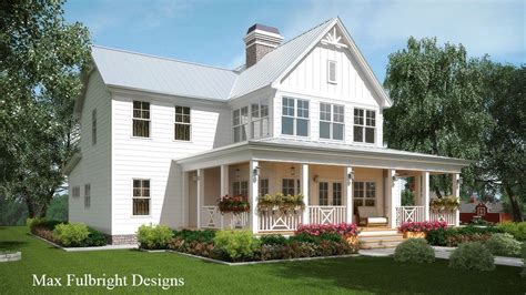 2 Story House Plan With Covered Front Porch Small Farmhouse Plans