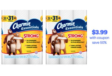Charmin Essentials 12 Pack Just 399 With New Charmin Coupon Save 50