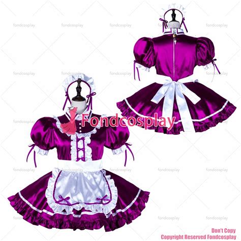 sissy maid satijnen jurk afsluitbare uniform cosplay kostuum maatwerk [g2251] aliexpress