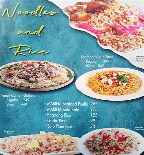 Menu at Marina@Sky Garden restaurant, Quezon City, Sky Garden