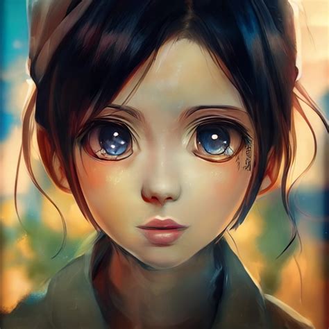 anime characters beautiful girl cute big eyes midjourney openart