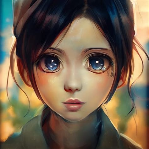 Anime Characters Beautiful Girl Cute Big Eyes Midjourney Openart