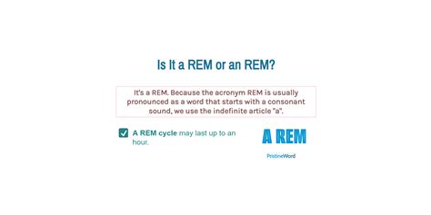 Is It A Rem Or An Rem
