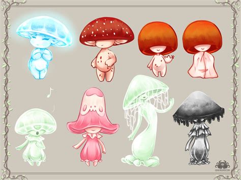 Artstation Mushroom Character Concepts