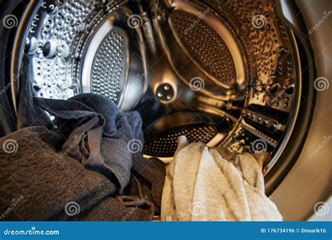 Dirty Cloth In Washing Machine Stock Photo Image Of Electric Color