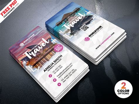 Travel Agency Business Card Design Template Download Psd