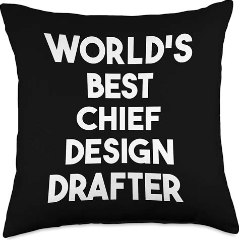 Worlds Best Chief Design Drafter Throw Pillow 18x18