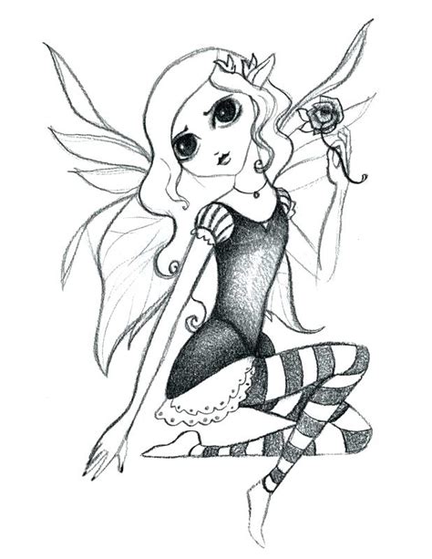 Gothic Fairy Coloring Pages Printable At Free