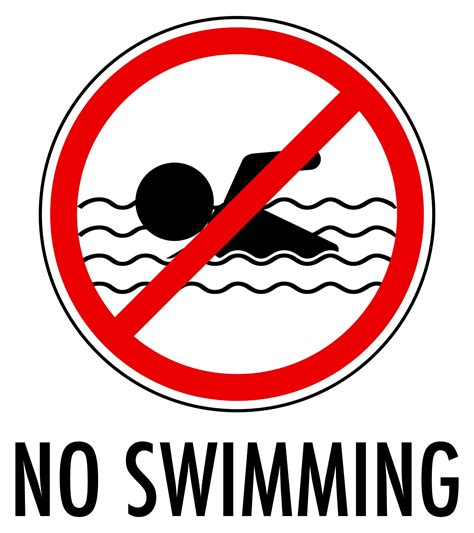 No Swimming Sign Isolated On White Background 1481890 Vector Art At