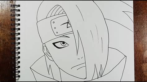 How To Draw Deidara Akatsuki Naruto Step By Step Grid Drawing Tutorial For Beginners Youtube