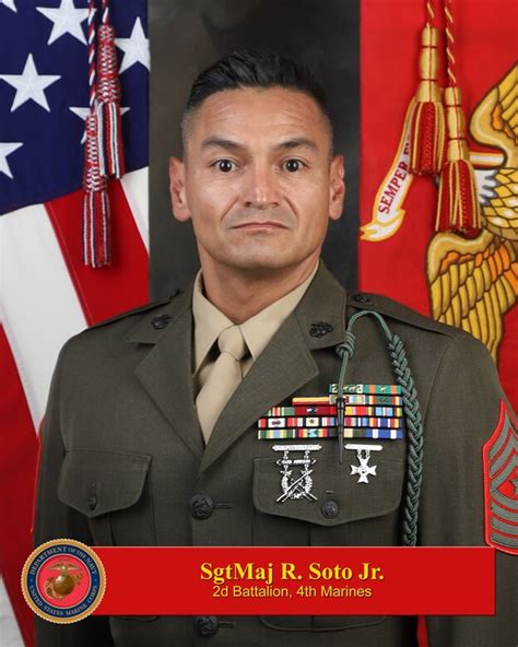 Sergeant Major Ruben Soto Jr 1st Marine Division Leaders