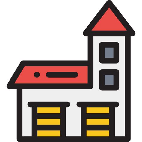 Firefighters work concept 4 flat icons square composition banner with fire station equipment abstract isolated vector illustration. Fire station - Free security icons