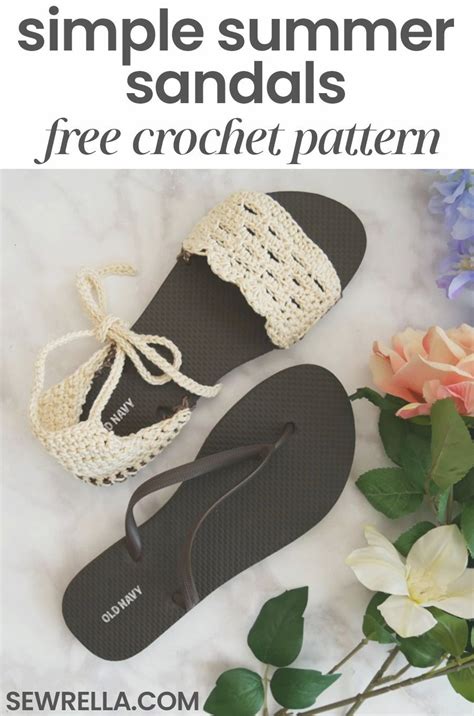 Crochet-Sandalias Flip-Flop Soles • Sewrella | Crochet shoes pattern, Crochet sandals, Crochet shoes
