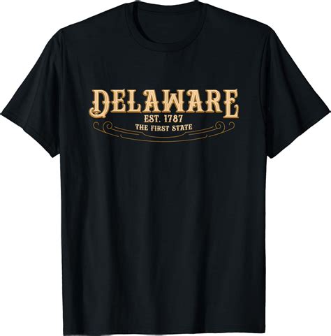 The First State Delaware T Shirt Clothing Shoes And Jewelry