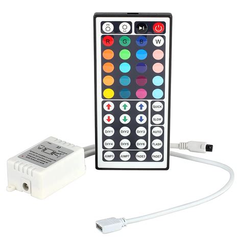 epbowpt dc 12v max 6a 44key rgb led ir remote controller with controller box for smd 5050 3528