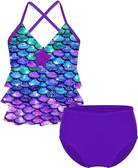 Aislor Set Di Bikini Tankini Mare Spiaggia Ragazza 2 Pezzi Costume Da