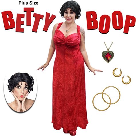 New Plus Size Betty Boop Halloween Costume Lg Xl 1x 2x 3x 4x 5x 6x 7x