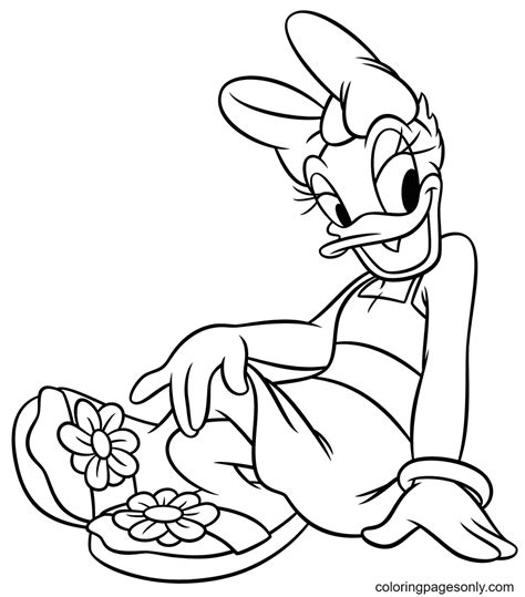 Disney Daisy Duck Coloring Pages Daisy Duck Coloring Pages Páginas