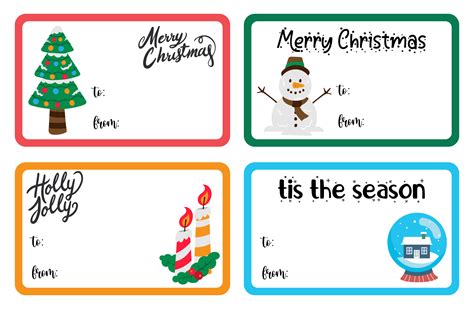 Free Christmas Gift Tags Printable Templates

