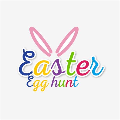 easter egg hunt vector png images easter day egg hunt label easter egg hunt png image for