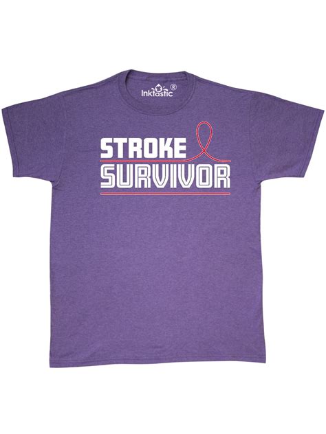 Inktastic Stroke Survivor Red Ribbon Awareness T Shirt