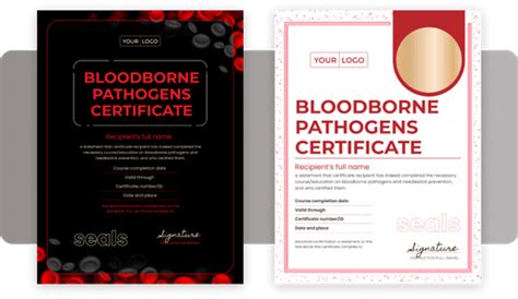 Bloodborne Pathogens Certificate Templates 6 Free Designs