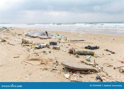 Dirty Beachescaused By The Dumping Of Undisciplined Pollution On The