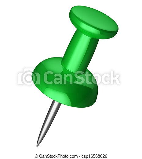 Green Pushpin Green Office Pushpin Or Thumbtack For Business Paperwork