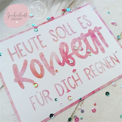 Es regnet, es regnet ist ein bekanntes deutschsprachiges kinderlied aus dem 19. Heute soll es Konfetti für dich regnen