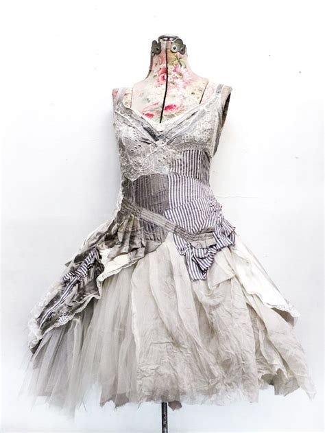 Diary Gibbous Upcycled Dress Fashion Art Dress