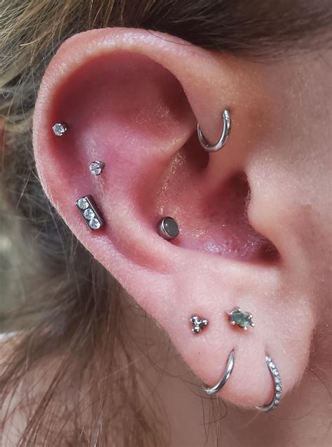 Added Three New Ear Piercings To My Collection This Ear May Finally