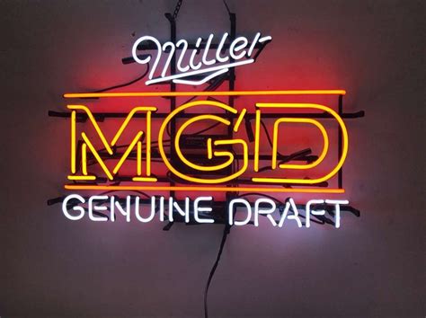 Miller Mgd Genuine Draft Neon Sign For Sale Hanto Neon Sign Hanto