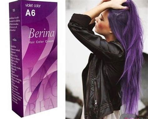 Berina Permanent Unisex Hair Dye Color Cream A6 Violet For Sale Online Ebay