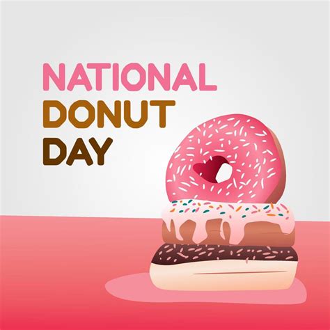 National Donut Day Vector Illustration 5348135 Vector Art At Vecteezy