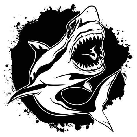 Shark With Open Mouth — Stock Vector © Scotferdon 59362387