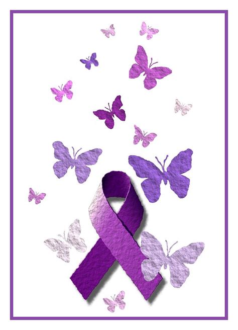 Purple Awareness Ribbon Digital Art By Alondra Hanley Pixels
