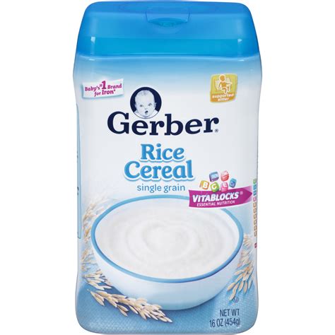 Gerber Gerber 1f Rice Cereal Base Cereal Wic Baby Baby Food