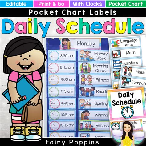 Classroom Visual Timetable School Schedule Printable Daily Schedule