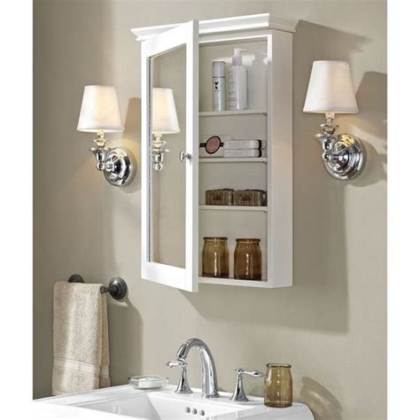 This wall storage cabin adds a fresh elegance to your bathroom. Crosley Lydia Mirror Medicine Cabinet in White | Small ...