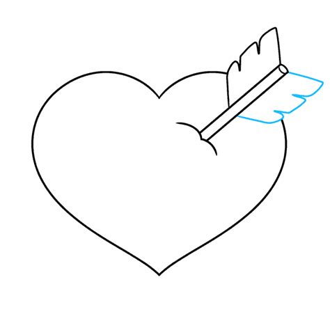 How To Draw A Heart With Arrow Really Easy Drawing Tutorial