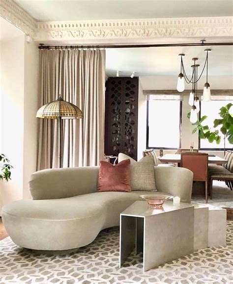 Living Room In Nude Tones With Terracota Details