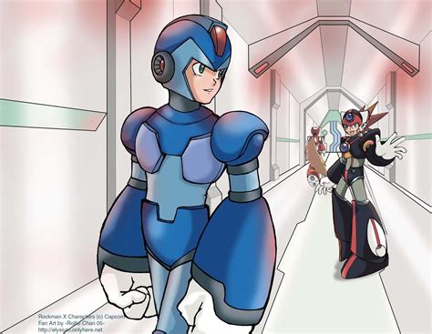 X Zero And Axl In Hq By Soul Rokkuman Blushing Face Megaman Zero