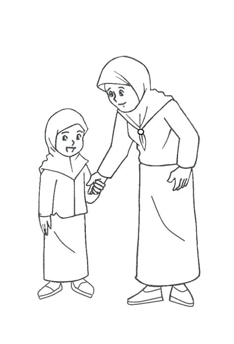 Mewarnai Gambar Kartun Anak Muslim 17 | alqur'anmulia