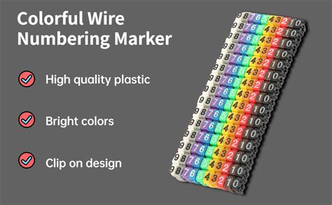 Wire Numbering Marker Kits 0 9 Colorful Electric Wire Number Label Tube