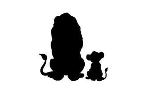 Mufasa And Simba From Lion King Silhouette Vinyl Decal Etsy Hong Kong