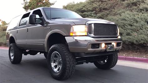 For Sale 2003 Ford Excursion Limited 73 L Diesel 4x4 Lifted Youtube