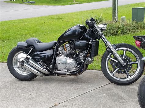 The rim pulled the tire in so it do. 1988 vf750c super magna bobber By Joseph Sullivan | Honda ...