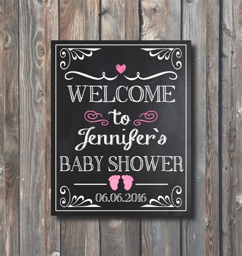 Printable Welcome To Baby Shower Sign Baby Girl Baby Shower Sign